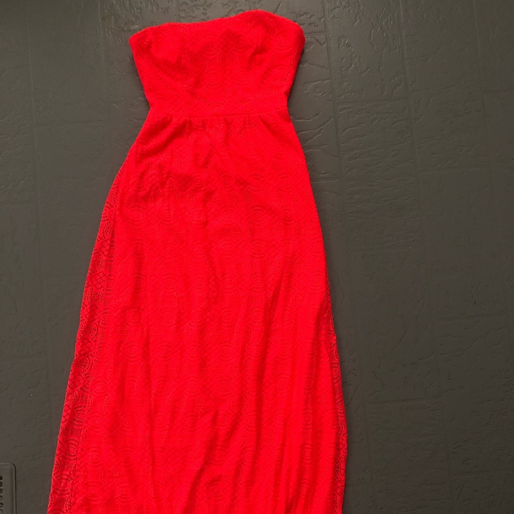 Crochet maxi dress, size medium in juniors.